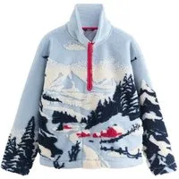 Next Fleecejacke Teddy-Borgoberteil mit 1/4-Reißverschluss (1-St)