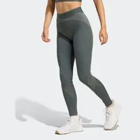 adidas Performance Trainingstights HYPERGLAM SHINE FULL-LENGTH LEGGINGS sportlicher Mix aus glänzendem und mattem Material, mit Jacquard-Bund