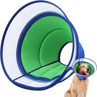 Refined Living Schutzkragen Halskrause Hund Weich, Schutzkragen Leckschutz Hund Einstellbarer, Atmungsaktive Vorbeugung von Biss- und Leckwunden, für Hunde & Katzen