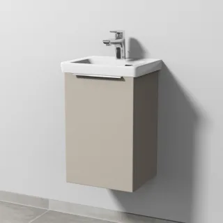 Sanipa 3way Waschtischunterbau zu Villeroy & Boch Subway 3.0 Waschtisch mit 1 Tür, Kaschmir-Matt UP8401U