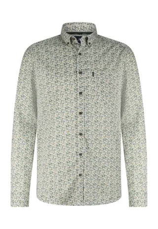 State of Art - Hemd mit geometrischem Print beige - Gr. - XXL