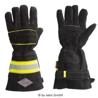 Brandhandschuh PATRIOT® Flame Fighter askö | Schwarz o. Rot | lange Stulpe | EN 659 | Chemikalienresistent | direkte Feuerbekämpfung | Innenangriff 6 Schwarz