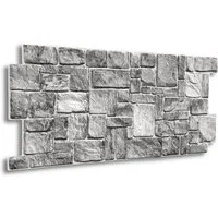 IKHEMalarka 3D Wandpaneel 4qm/10 Stück 3D PVC FLIESEN Wandpaneele, BxL: 50,00x92,00 cm, 4,00 qm, Wandverkleidung PVC-Verkleidung IMITATION OF STONE Stein Imitation