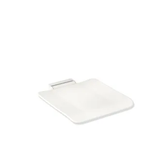 Hewi System 900 Klappsitz 900.51.20260AS 450 x 112 x 525 mm, Edelstahl pulverbeschichtet weiß matt, matt weißer Kunststoff