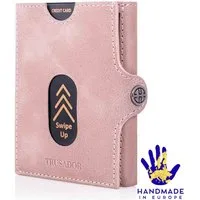 Trusador Mini Geldbörse 'Valencia' - Unisex Slim Wallet - kleiner Leder-Geldbeutel - Münzfach (Handmade, Handarbeit - Made in Europe), Vollnarbenleder, besonders klein, Handarbeit