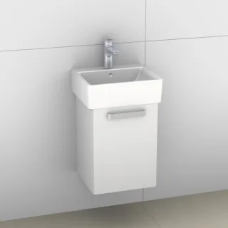Artiqua 412 Waschtischunterschrank für Connect Cube E7137, Weiß Hochglanz, 412-WUT-I13-L-7016-68 412-WUT-I13-L-7016-68