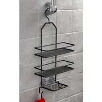 Euroshowers GmbH Duschregal Euroshowers Duschablage Hängeregal 3 Ebenen Schwarz