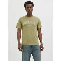 Jack & Jones T-Shirt JORALMERIA BOLD BRANDING TEE SS CN mit Logo Druck