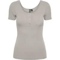pieces Kurzarmshirt PCKITTE SS TOP NOOS BC Baumwollmischung, slim fit
