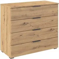 OTTO home Schubkastenkommode Sideboard Schubladenkommode AGORDO mit Dekor- oder Hochglanzfront (in zwei Griff-Farben, Breite 80 cm), vier große und geräumige Schubladen mit viel Stauraum MADE IN GERMANY