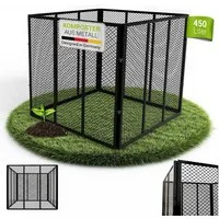 Juskys Komposter, 450 l, (1 St), Stecksystem, einfacher Aufbau, Verzinkt & Witterungsbeständig