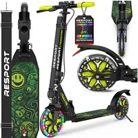 RE:SPORT Cityroller RE:SPORT® Trailz Pro Cityroller Scooter inkl. Tragegurt und Klingel, (Scooter höhenverstellbar & klappbar, Kickscooter Tretroller inkl. Handbremse & Doppelfederung), Cityroller für Kinder & Erwachsene mit LED, Klingel & Tragegurt