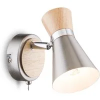 bmf-versand Wandleuchte Wandstrahler SET mit Leuchtmittel LED Wandleuchte Schalter inkl.