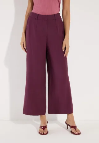 MORE & MORE - Culotte mit weitem Bein lila - Gr. - 34