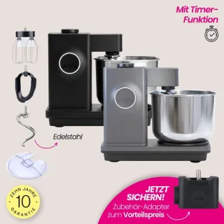 Wilfa Probaker NXT Knetmaschine mit Timer und Edelstahl-Knethaken