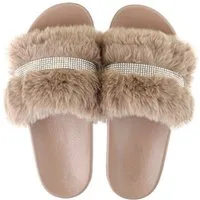 VewoTex Damen Hausschuhe mit Fell » Damenschuhe mit Kunstfell Hausschuh (1 Paar, 2-tlg., Kein Set) Schlappen & Garten Schuhe » Pantoffeln mit Kunstpelz