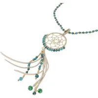 Guru-Shop Perlenkette Ethno Kette, Modeschmuck Kette Traumfänger -..
