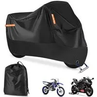 BlingBin Schutzplane Motorrad Abdeckung Motorradgarage Motorradplane Abdeckplane (1 Set, 1-St., 265*105*125cm), Schlossloch & Winddichten Schnallen,für Motorrad,Motorroller