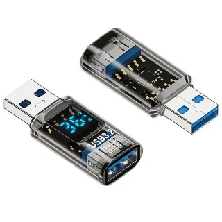 LED Digital Display USB 3.2 Adapter 10Gbps 36-60W Power Meter Tester Smart Chip Data Transmission USB-C Extension Adapte