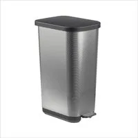 ROTHO Mülleimer Abfalleimer 60 L ORBE gross - Treteimer - mit Fußpedal und Deckel, perfekt als Gelber Sack Mülleimer