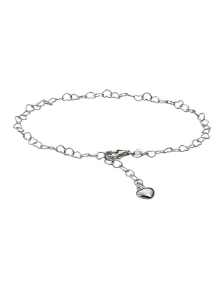 Zeeme Silber Fusskette Silber 925 mit Herz-Motiv 23-26cm