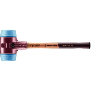 HALDER SIMPLEX - Schonhammer mit TE-Gehäuse und Holzstiel, TPE-soft - 3001.080