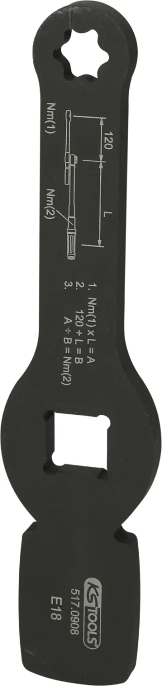 KS Tools 3/4" Schlag-Torx-E-Schlüssel mit 2 Schlagflächen, E18 - 517.0908