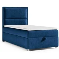 Best for Home Boxspringbett K-11 SINGLE mit Bettkasten, Bonellfederkern, Komfort Topper H3 (Hotelbett, Einzelbett, Kinderbett, Juniorbett, 5-St., 70x200 80x200 90x200 100x200 cm), Einzelbett mit integriertem Stauraum, gepolstertem Kopfteil