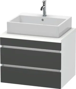 Duravit DuraStyle Konsolenwaschtischunterbau wandhängend Graphit & Weiß Matt 700x548x512 mm - DS5316 DS531604918