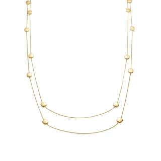 Luxenter weißer Perlencollier aus 18K Gelbgold - Tislain