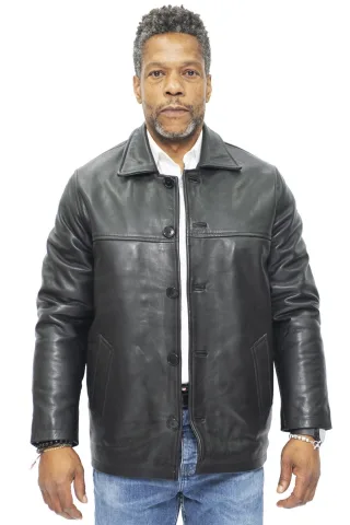 Herren-Kastenjacke aus Rindsleder-Mendoza