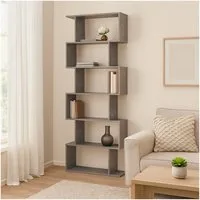 HTI-Living Bücherregal Regal 70x189 Thekla Beton, Stück 1-tlg., Standregal mit 6 Fächern Raumteiler
