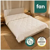 fan Naturhaarbettdecke Baby Alpaka, Bettdecke in 135x200 und weiteren Größen erhältlich, Füllung: 97% Alpaka & 3% sonstige Faser, Bezug: Bio-Baumwolle, Bettdecke aus Naturhaar hergestellt in Deutschland