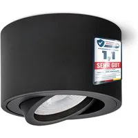 linovum LED Aufbaustrahler Deckenspot SMOL schwenkbar Schwarz mit LED 4W neutralweiß Aufbauspot, Neutralweiß