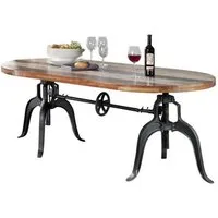 Massivmoebel24 Esstisch INDUSTRIAL (Massivholz, Massivholztisch), Tisch Altholz 180x100x75 mehrfarbig lackiert INDUSTRIAL #04