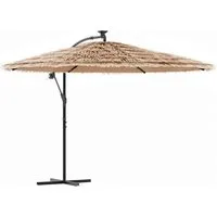 vidaXL Sonnenschirm Sonnenschirm mit Stahlmast Braun 290x290x238 cm