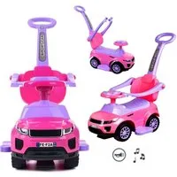 COIL Rutscherauto Babyrutscher, Kinderauto, Schiebeauto, 3in1, mit Druckgriff, interaktives Lenkrad, Musik- und Hupenknöpfe, ab 12 Monaten