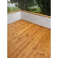Woodtex Terrassendielen WOODTEX Holz Terrassendiele Nadelholz Hellbraun Outdoor, BxL: je 13.8x300 cm, 24 mm Stärke