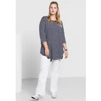 Sheego Bequeme Jeans Bootcut-Jeans in 5-Pocket-Form, mit Used-Effekten