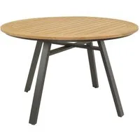 Lesli Living Gartentisch Tisch Monza Aluminium Teak ø120cm