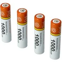 vhbw Akku passend für Telekom Sinus A503, CA33, CA-33, C34, A605, A503i, Akku Akku NiMH 1000 mAh (1,2 V, 4 St), Leistungsfähige Austausch-Akkus für Telefon, Festnetz oder schnurloses