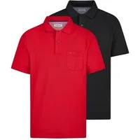 Redmond Poloshirt 2er Pack Basic (Spar-Set, 2-tlg) Poloshirt - Baumwolle - Atmungsaktiv