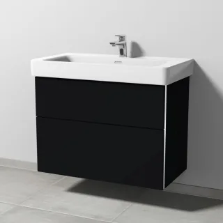 Sanipa 3way Waschtischunterbau zu Laufen Pro S Waschtisch mit 2 Auszügen, Schwarz-Matt BS76908
