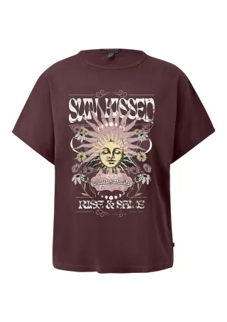 Q/S designed by - T-Shirt mit Frontprint rot - Gr. - L