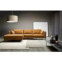 TRENDMANUFAKTUR Ecksofa Luzi, wahlweise mit Schlaffunktion & Bettkasten., L-Form, Designsofa mit tollem Sitzkomfort, Metallfüße schwarz, Breite 280 cm