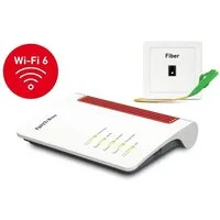 Fritz! FRITZBOX 5530 Fiber Glasfaser Modem WLAN-Router, WLAN AX Mesh, Wi-Fi 6, 2.4 / 5 Ghz, Fon Dect