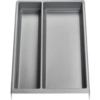 SO-TECH® Schubladeneinsatz SEPARADO Individual (300 x 474 x 51 mm) ab 40cm Schrankbreit (1 St), Mehrzweckeinsatz silbergrau genarbt für große Küchenutensilien