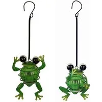 Luxform LED-Hängeleuchte Luxform Solar Frosch Frog Hang Set 2 Frösche LED Hängeleuchte, 2 Frösche im Set