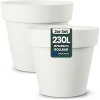 Kreher Pflanzkübel Rollbarer XXL Pflanzkübel "LIKE" Ø 79 cm in verschiedenen Farben (2 St)