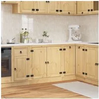 vidaXL Küchenzeile, Schrank mit Regal Honig 80 x 46 x 81.5 cm Massives Kiefernholz